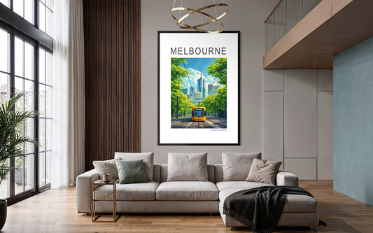 Melbourne Tram Travel Poster