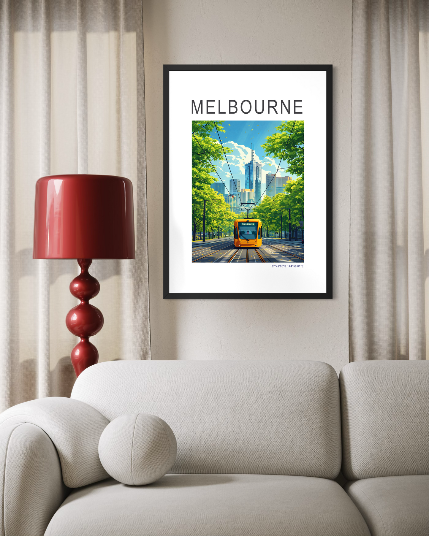 Melbourne Tram Travel Poster