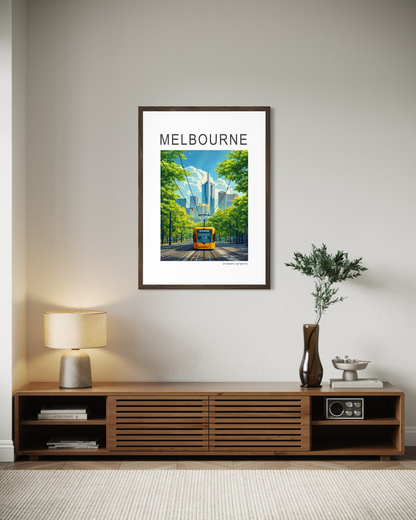 Melbourne Tram Travel Poster