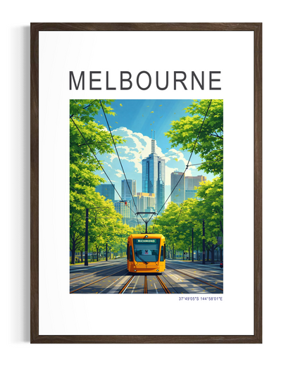 Melbourne Tram Travel Poster
