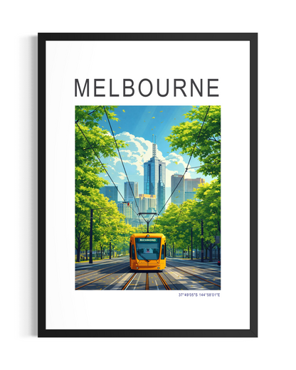 Melbourne Tram Travel Poster