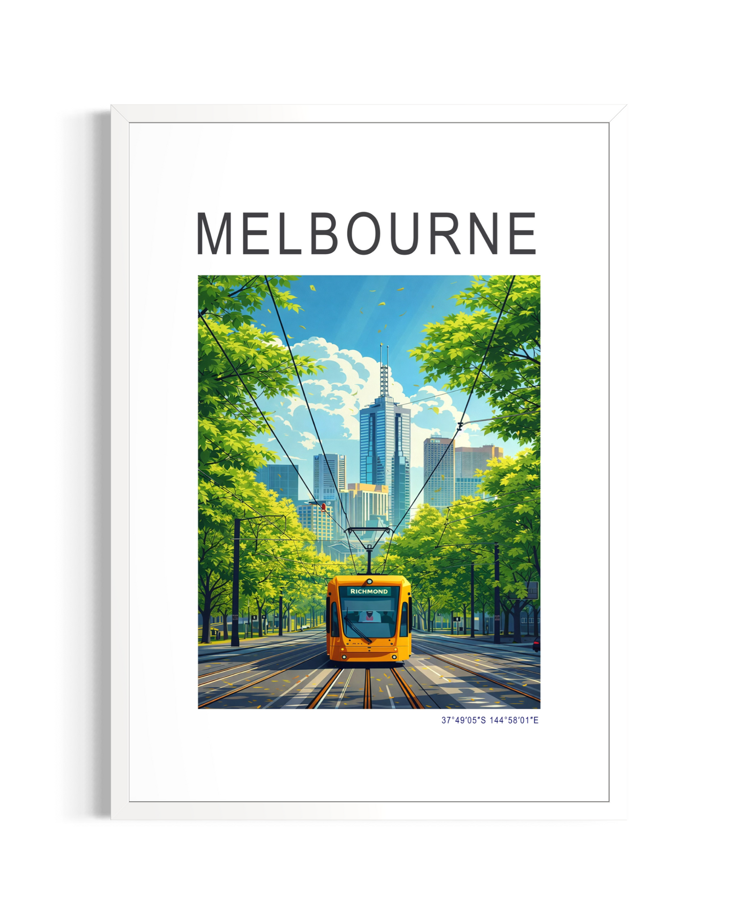 Melbourne Tram Travel Poster