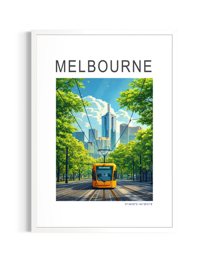 Melbourne Tram Travel Poster