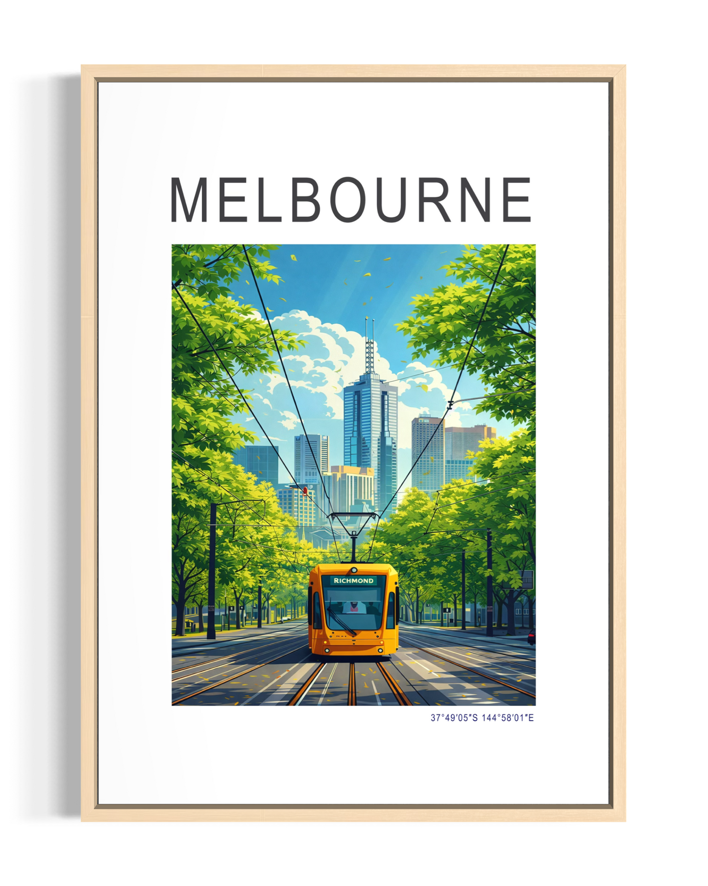 Melbourne Tram Travel Poster