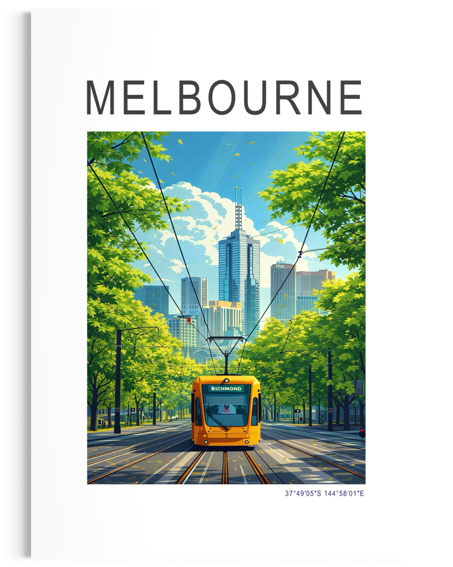 Melbourne Tram Travel Poster