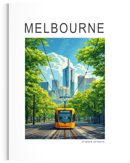 Melbourne Tram Travel Poster